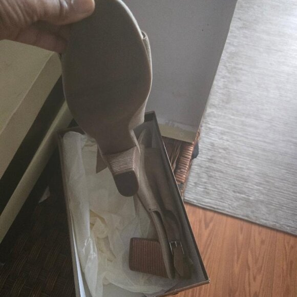 Franco Sarto Slingback Block Heel Sandals – Tan & Black (Women’s Size 11 - Picture 4 of 4